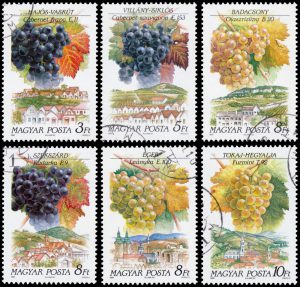 Ungarischer Wein auf Briefmarken