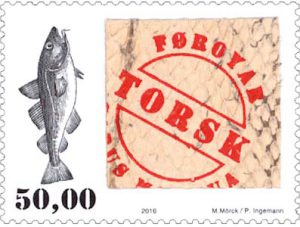 Fischhaut Briefmarke Färöer