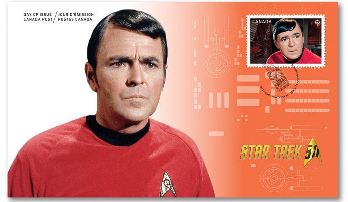Star Trek Briefmarken aus Kanada: Chefingenieur "Scotty" (© Canada Post)